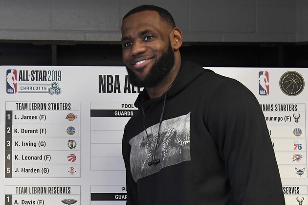 BOSTON, MA - FEBRUARY 7: LeBron James #23 of the Los Angeles Lakers poses for a photograph during the 2019 All-Star Draft on February 7, 2019 at TD Garden in Boston, Massachusetts.  NOTE TO USER: User expressly acknowledges and agrees that, by downloading and or using this photograph, User is consenting to the terms and conditions of the Getty Images License Agreement. Mandatory Copyright Notice: Copyright 2019 NBAE  (Photo by Brian Babineau/NBAE via Getty Images)