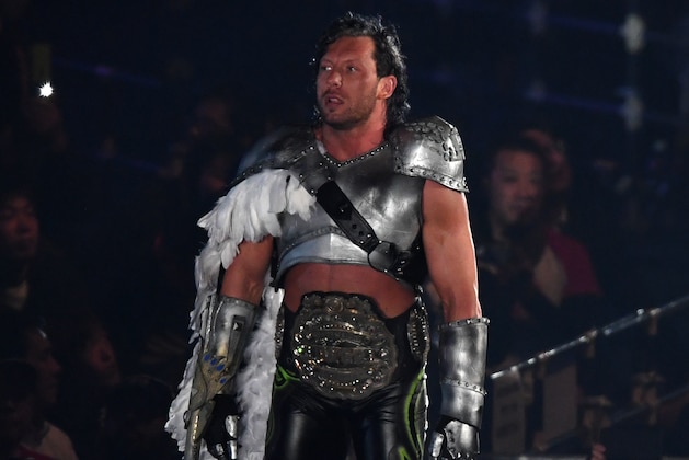 TOKYO, JAPAN - JANUARY 04: Kenny Omega enters the ring prior to the IWGP Heavyweight Championship bout during Wrestle Kingdom 13 of New Japan Pro-Wrestling at Tokyo Dome on January 4, 2019 in Tokyo, Japan. (Photo by Etsuo Hara/Getty Images)