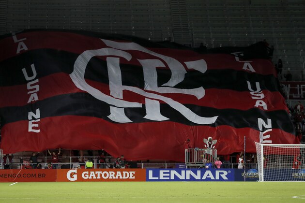 flag of CR Flamengo during the Florida Cup 2019 match between Ajax Amsterdam v Clube de Regatas do Flamengo at Orlando City Stadium on January 10, 2019 in Orlando, United States(Photo by VI Images via Getty Images)