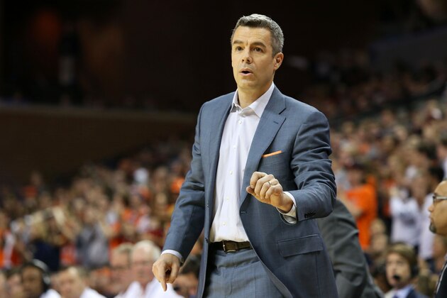 CHARLOTTESVILLE, VA - FEBRUARY 02: Head coach Tony Bennett of the Virginia Cavaliers reacts to a play in the second half during a game against the Miami Hurricanes at John Paul Jones Arena on February 2, 2019 in Charlottesville, Virginia. (Photo by Ryan M. Kelly/Getty Images)