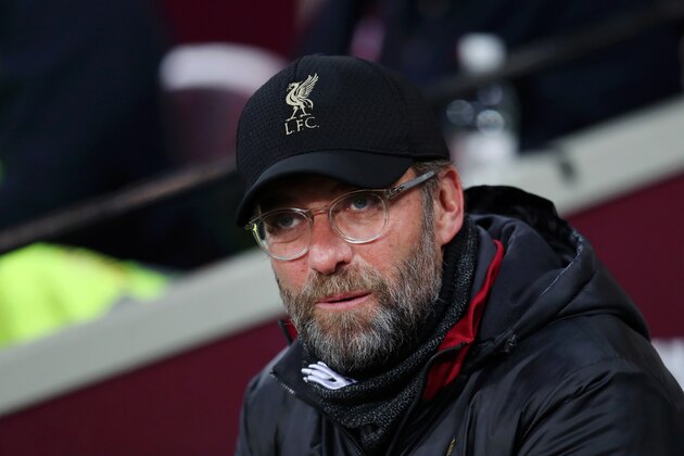 LONDON, ENGLAND - FEBRUARY 04: Jurgen Klopp, Manager of Liverpool looks on prior to the Premier League match between West Ham United and Liverpool FC at London Stadium on February 04, 2019 in London, United Kingdom. (Photo by Catherine Ivill/Getty Images)