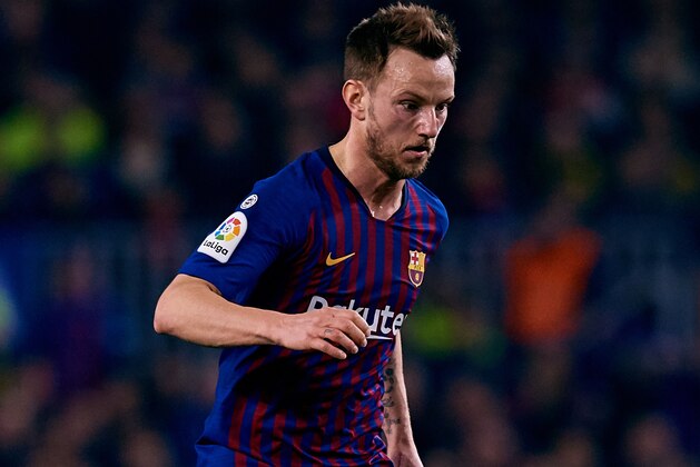 BARCELONA, SPAIN - FEBRUARY 06: Ivan Rakitic of FC Barcelona during the Copa del Rey Semi Final match between Barcelona and Real Madrid at Nou Camp on February 6, 2019 in Barcelona, Spain. (Photo by David Aliaga/MB Media/Getty Images)