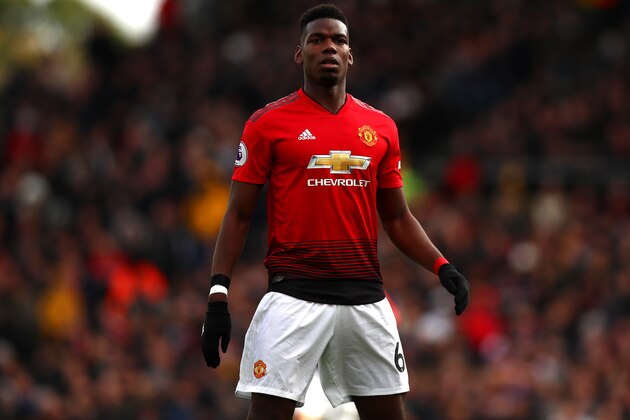 LONDON, ENGLAND - FEBRUARY 09: Paul Pogba of Manchester United during the Premier League match between Fulham FC and Manchester United at Craven Cottage on February 9, 2019 in London, United Kingdom. (Photo by Chloe Knott - Danehouse/Getty Images)