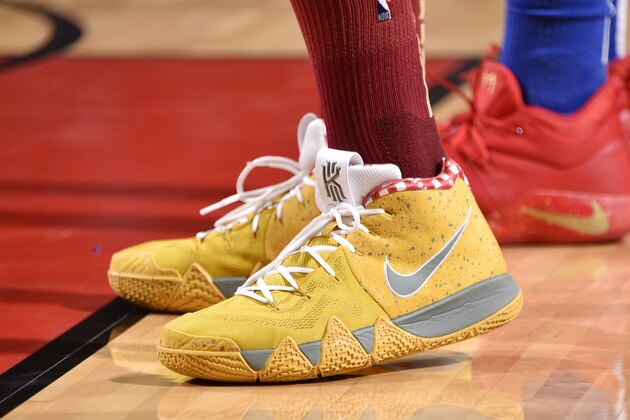 HOUSTON, TX - FEBRUARY 11: Sneakers of PJ Tucker #17 of the Houston Rockets seen during the game against the Dallas Mavericks on February 11, 2019 at the Toyota Center in Houston, Texas. NOTE TO USER: User expressly acknowledges and agrees that, by downloading and or using this photograph, User is consenting to the terms and conditions of the Getty Images License Agreement. Mandatory Copyright Notice: Copyright 2019 NBAE (Photo by Bill Baptist/NBAE via Getty Images)