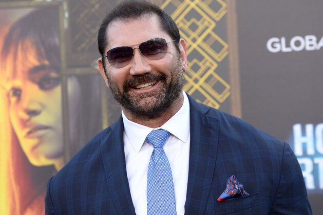 Dave Bautista attends the Los Angeles premiere of 'Hotel Artemis' on May 19, 2018 in Westwood Village, California. (Photo by TARA ZIEMBA / AFP)        (Photo credit should read TARA ZIEMBA/AFP/Getty Images)