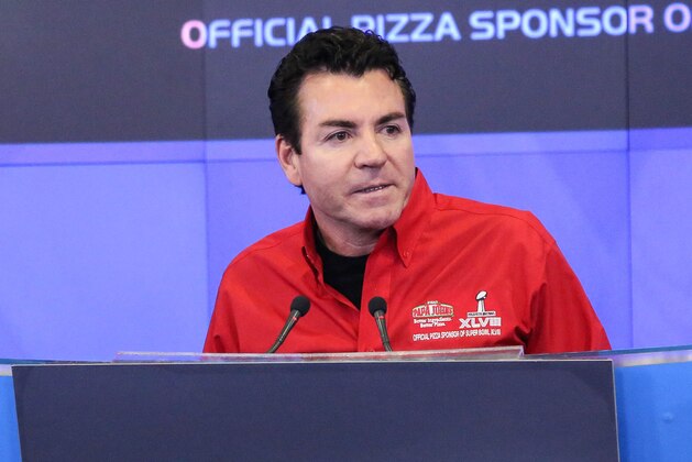 NEW YORK, NY - JANUARY 31:  John H. Schnatter, Founder, Chairman & CEO of Papa John's International, Inc. rings the NASDAQ Opening Bell at NASDAQ MarketSite on January 31, 2014 in New York City.  (Photo by Rob Kim/Getty Images)