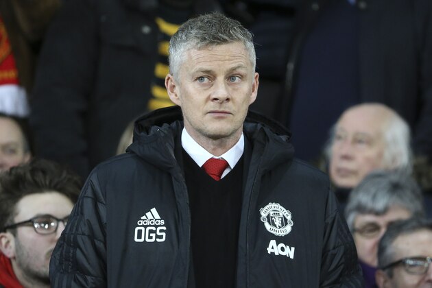 MANCHESTER, ENGLAND - FEBRUARY 12: Coach of Manchester United Ole Gunnar Solskjaer during the UEFA Champions League Round of 16 First Leg match between Manchester United (Man U) and Paris Saint-Germain (PSG) at Old Trafford stadium on February 12, 2019 in Manchester, England. (Photo by Jean Catuffe/Getty Images)