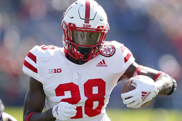 Nebraska's Maurice Washington during the second half of an NCAA college football game Saturday, Oct. 13, 2018, in Evanston, Ill. (AP Photo/Jim Young)