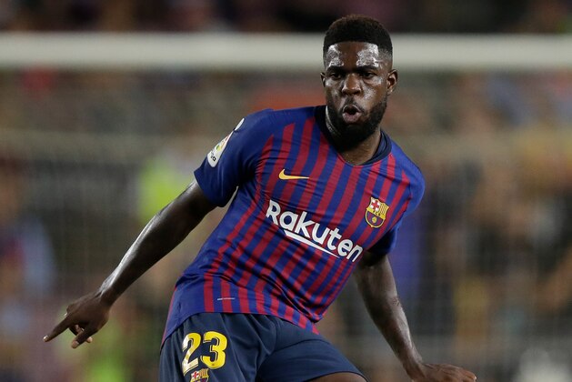 BARCELONA, SPAIN - SEPTEMBER 23: Samuel Umtiti of FC Barcelona during the La Liga Santander  match between FC Barcelona v Girona at the Camp Nou on September 23, 2018 in Barcelona Spain (Photo by Jeroen Meuwsen/Soccrates/Getty Images)