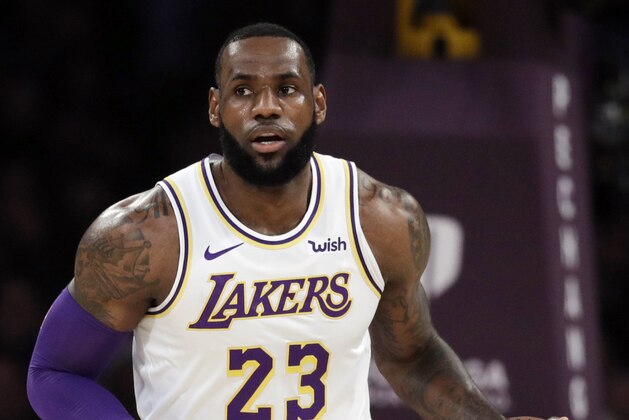 Los Angeles Lakers' LeBron James (23) during the first half of an NBA basketball game against the Memphis Grizzlies Sunday, Dec. 23, 2018, in Los Angeles. (AP Photo/Marcio Jose Sanchez)