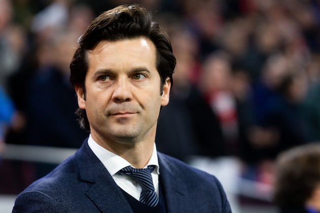Real Madrid coach Santiago Solari during the UEFA Champions League round of 16 match Ajax Amsterdam and Real Madrid at the Johan Cruijff Arena on February 13, 2019 in Amsterdam, The Netherlands(Photo by VI Images via Getty Images)