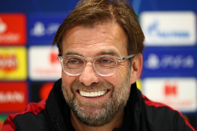 LIVERPOOL, ENGLAND - FEBRUARY 18:  Jurgen Klopp, Manager of Liverpool speaks to the media during a Liverpool Press Conference at Melwood Training Ground on February 18, 2019 in Liverpool, England.  (Photo by Clive Brunskill/Getty Images)