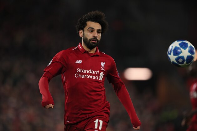 LIVERPOOL, ENGLAND - DECEMBER 11: Mohamed Salah of Liverpool during the UEFA Champions League Group C match between Liverpool and SSC Napoli at Anfield on December 11, 2018 in Liverpool, United Kingdom. (Photo by Matthew Ashton - AMA/Getty Images)