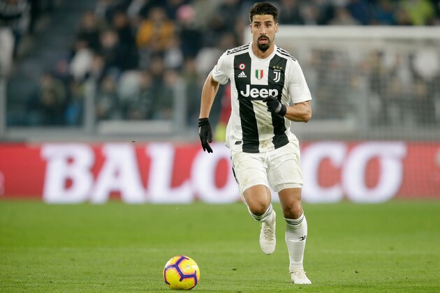 TURIN, ITALY - FEBRUARY 15: Sami Khedira of Juventus  during the Italian Serie A   match between Juventus v Frosinone at the Allianz Stadium on February 15, 2019 in Turin Italy (Photo by Peter Lous/Soccrates/Getty Images)