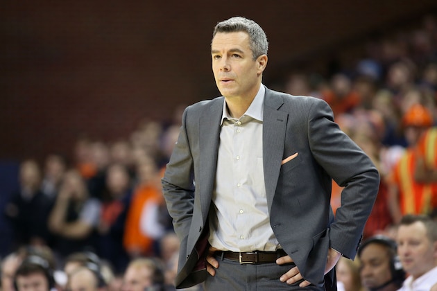 CHARLOTTESVILLE, VA - JANUARY 22: Head coach Tony Bennett of the Virginia Cavaliers watches a play in the second half during a game against the Wake Forest Demon Deacons at John Paul Jones Arena on January 22, 2019 in Charlottesville, Virginia. (Photo by Ryan M. Kelly/Getty Images)