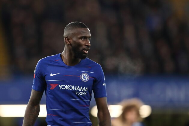 LONDON, ENGLAND - FEBRUARY 18: Antonio Rudiger of Chelsea during the FA Cup Fifth Round match between Chelsea and Manchester United at Stamford Bridge on February 18, 2019 in London, United Kingdom. (Photo by James Williamson - AMA/Getty Images)