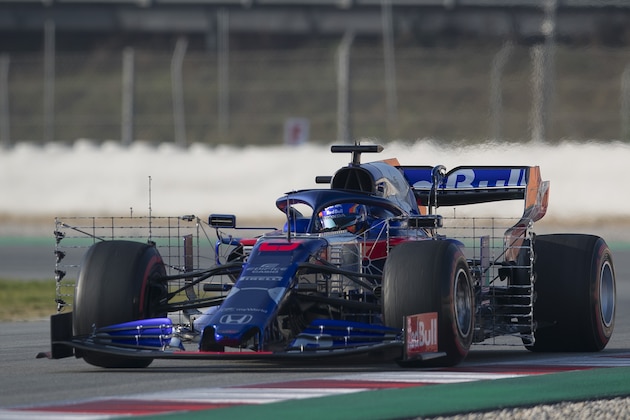 MONTMELO, SPAIN - FEBRUARY 21: Alex Albon of Scuderia Toro Rosso Honda during day four of F1 Winter Testing at Circuit de Catalunya on February 21, 2019 in Montmelo, Spain. (Photo by Eric Alonso/MB Media/Getty Images)