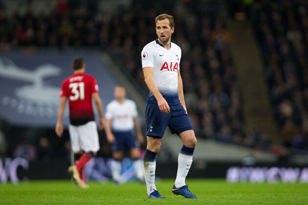 LONDON, ENGLAND - JANUARY 13: Harry Kane of Tottenham Hotspur during the Premier League match between Tottenham Hotspur and Manchester United at Wembley Stadium on January 13, 2019 in London, United Kingdom. (Photo by Craig Mercer/MB Media/Getty Images)