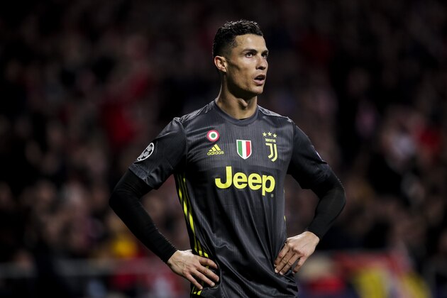 MADRID, SPAIN - FEBRUARY 20: Cristiano Ronaldo of Juventus during the UEFA Champions League  match between Atletico Madrid v Juventus at the Estadio Wanda Metropolitano on February 20, 2019 in Madrid Spain (Photo by David S. Bustamante/Soccrates/Getty Images)