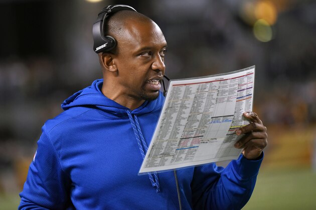 PITTSBURGH, PA - OCTOBER 26:  Offensive coordinator Pep Hamilton of the Indianapolis Colts looks on from the sideline during a game against the Pittsburgh Steelers at Heinz Field on October 26, 2014 in Pittsburgh, Pennsylvania.  The Steelers defeated the Colts 51-34.  (Photo by George Gojkovich/Getty Images)