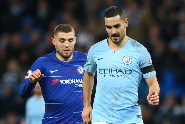 MANCHESTER, ENGLAND - FEBRUARY 10: Ilkay Gundogan of Manchester City during the Premier League match between Manchester City and Chelsea FC at Etihad Stadium on February 10, 2019 in Manchester, United Kingdom. (Photo by Alex Livesey - Danehouse/Getty Images)
