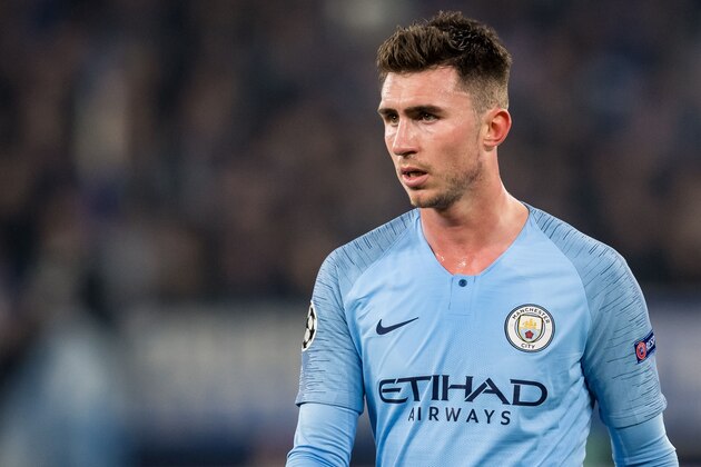 Aymeric Laporte of Manchester City during the UEFA Champions League round of 16 match between Schalke 04 and Manchester City at Arena Auf Schalke on February 20, 2019 in Gelsenkirchen, Germany(Photo by VI Images via Getty Images)
