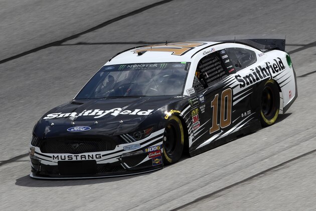 HAMPTON, GA - FEBRUARY 22:  Aric Almirola, driver of the #10 Smithfield Ford, during practice for the Monster Energy NASCAR Cup Series Folds of Honor Quiktrip 500 at Atlanta Motor Speedway on February 22, 2019 in Hampton, Georgia.  (Photo by Chris Graythen/Getty Images)