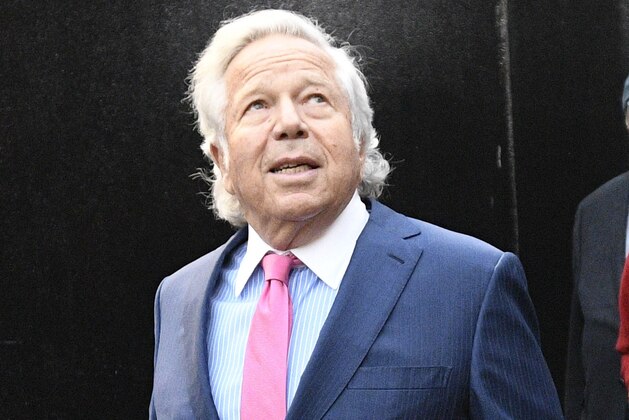 New England Patriots owner Robert Kraft walks on to the field before an NFL football game against the Pittsburgh Steelers in Pittsburgh, Sunday, Dec. 16, 2018. (AP Photo/Don Wright)