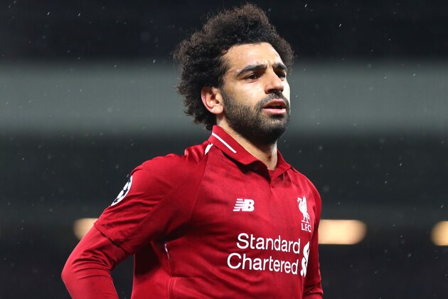 LIVERPOOL, ENGLAND - FEBRUARY 19: Mohamed Salah of Liverpool during the UEFA Champions League Round of 16 First Leg match between Liverpool FC and Bayern Munich at Anfield on February 19, 2019 in Liverpool, United Kingdom. (Photo by Chloe Knott - Danehouse/Getty Images)