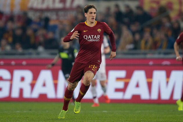 ROME, ITALY - FEBRUARY 18: Nicolo Zaniolo of AS Roma  during the Italian Serie A   match between AS Roma v Bologna at the Stadio Olimpico Rome on February 18, 2019 in Rome Italy (Photo by Peter Lous/Soccrates/Getty Images)