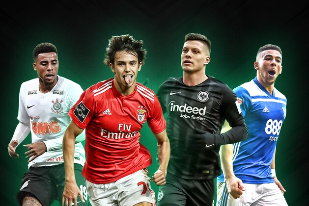 FRANKFURT AM MAIN, GERMANY - NOVEMBER 29:  Luka Jovic of Eintracht Frankfurt celebrates after scoring his team's first goal during the UEFA Europa League Group H match between Eintracht Frankfurt and Olympique de Marseille at Commerzbank-Arena on November 29, 2018 in Frankfurt am Main, Germany.  (Photo by Alex Grimm/Getty Images)