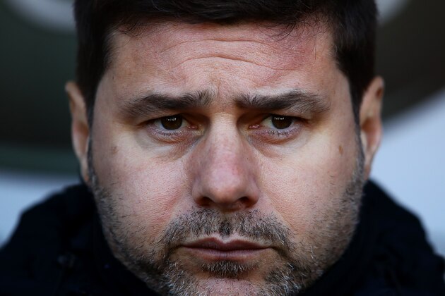 BURNLEY, ENGLAND - FEBRUARY 23: Tottenham Hotspur manager Mauricio Pochettino looks on during the Premier League match between Burnley FC and Tottenham Hotspur at Turf Moor on February 23, 2019 in Burnley, United Kingdom. (Photo by Chris Brunskill/Fantasista/Getty Images)