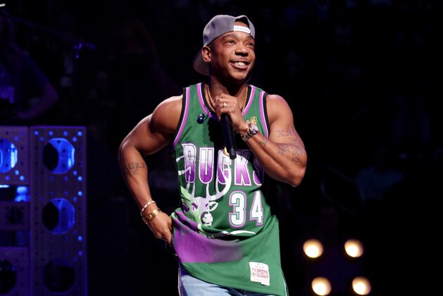MILWAUKEE, WI - FEBRUARY 23:  Ja Rule performs during the halftime of the Minnesota Timberwolves and Milwaukee Bucks game on February 23, 2019 at the Fiserv Forum Center in Milwaukee, Wisconsin. NOTE TO USER: User expressly acknowledges and agrees that, by downloading and or using this Photograph, user is consenting to the terms and conditions of the Getty Images License Agreement. Mandatory Copyright Notice: Copyright 2019 NBAE (Photo by Gary Dineen/NBAE via Getty Images).