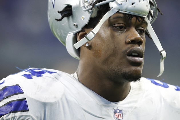 INDIANAPOLIS, IN - DECEMBER 16: Randy Gregory #94 of the Dallas Cowboys looks on during the game against the Indianapolis Colts at Lucas Oil Stadium on December 16, 2018 in Indianapolis, Indiana. The Colts won 23-0. (Photo by Joe Robbins/Getty Images)