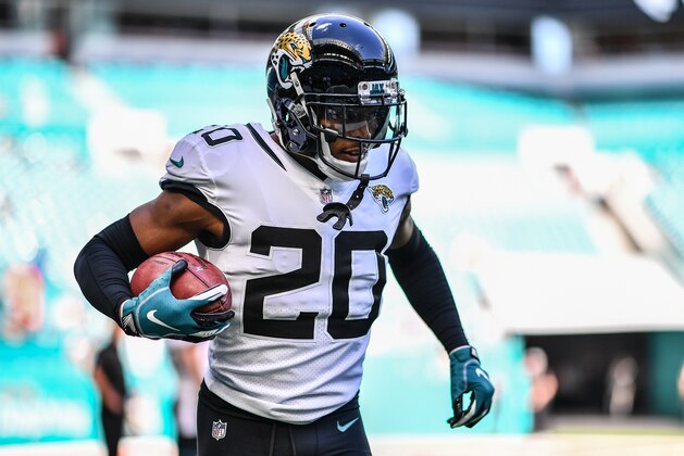 MIAMI, FL - DECEMBER 23: Jalen Ramsey #20 of the Jacksonville Jaguars warms up before the game against the Miami Dolphins at Hard Rock Stadium on December 23, 2018 in Miami, Florida. (Photo by Mark Brown/Getty Images)