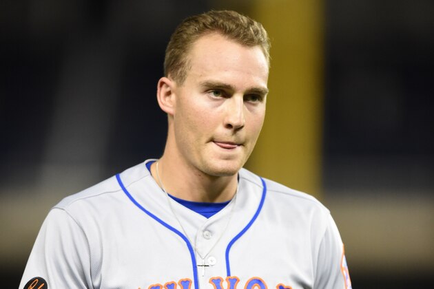 WASHINGTON, DC - SEPTEMBER 20:  Brandon Nimmo #9 of the New York Mets looks on during a baseball game against the Washington Nationals at Nationals Park on September 20, 2018 in Washington, DC.  (Photo by Mitchell Layton/Getty Images)