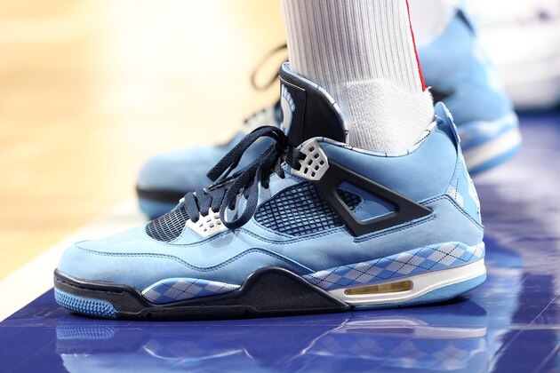 CHARLOTTE, NC - FEBRUARY 27: The sneakers of PJ Tucker #17 of the Houston Rockets are worn during a game against the Charlotte Hornets on February 27, 2019 at Spectrum Center in Charlotte, North Carolina. NOTE TO USER: User expressly acknowledges and agrees that, by downloading and or using this photograph, User is consenting to the terms and conditions of the Getty Images License Agreement.  Mandatory Copyright Notice:  Copyright 2019 NBAE (Photo by Kent Smith/NBAE via Getty Images)