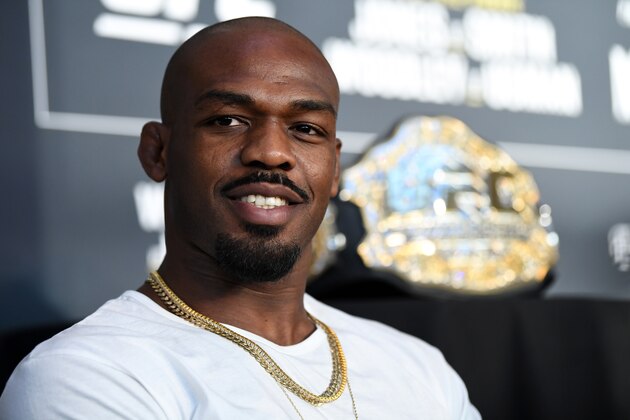LAS VEGAS, NEVADA - FEBRUARY 27:  Jon Jones interacts with the media during the UFC 235 Ultimate Media Day at T-Mobile Arena on February 27, 2019 in Las Vegas, Nevada. (Photo by Jeff Bottari/Zuffa LLC/Zuffa LLC via Getty Images)