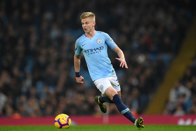 MANCHESTER, ENGLAND - FEBRUARY 27:  Oleksandr Zinchenko of Manchester City runs with the ball during the Premier League match between Manchester City and West Ham United at Etihad Stadium on February 27, 2019 in Manchester, United Kingdom. (Photo by Shaun Botterill/Getty Images)