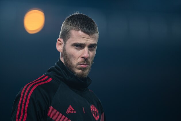 LONDON, ENGLAND - FEBRUARY 27: David de Gea of Manchester United looks on during the Premier League match between Crystal Palace and Manchester United at Selhurst Park on February 27, 2019 in London, United Kingdom. (Photo by Sebastian Frej/MB Media/Getty Images)