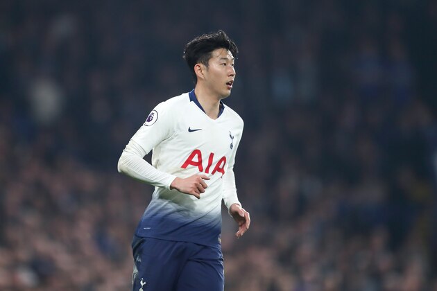 LONDON, ENGLAND - FEBRUARY 27: Son Heung-min of Tottenham during the Premier League match between Chelsea FC and Tottenham Hotspur at Stamford Bridge on February 27, 2019 in London, United Kingdom. (Photo by James Williamson - AMA/Getty Images)