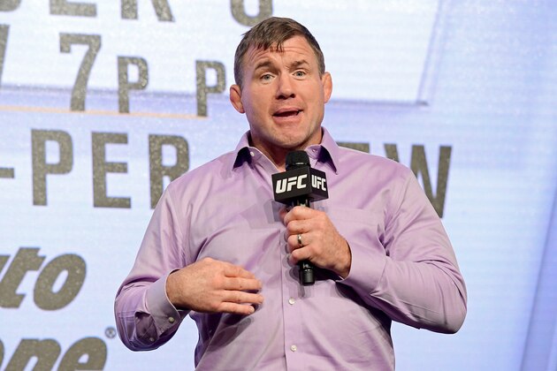 NEW YORK, NY - SEPTEMBER 20:  Former UFC fighter, Matt Hughes, speaks to the media after a showing of a documentary about him during the UFC 229 Press Conference at Radio City Music Hall on September 20, 2018 in New York City.  (Photo by Steven Ryan/Getty Images)