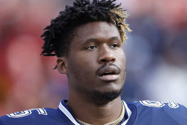LANDOVER, MD - OCTOBER 21: David Irving #95 of the Dallas Cowboys looks on during the game against the Washington Redskins at FedExField on October 21, 2018 in Landover, Maryland. The Redskins won 20-17. (Photo by Joe Robbins/Getty Images)