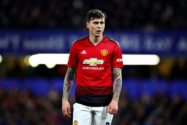 LONDON, ENGLAND - FEBRUARY 18: Victor Lindelof of Manchester United looks on during the FA Cup Fifth Round match between Chelsea and Manchester United at Stamford Bridge on February 18, 2019 in London, United Kingdom. (Photo by Chris Brunskill/Fantasista/Getty Images)