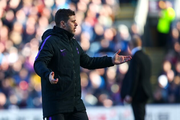BURNLEY, ENGLAND - FEBRUARY 23:  Mauricio Pochettino head coach / manager of Tottenham Hotspur during the Premier League match between Burnley FC and Tottenham Hotspur at Turf Moor on February 23, 2019 in Burnley, United Kingdom. (Photo by Robbie Jay Barratt - AMA/Getty Images)