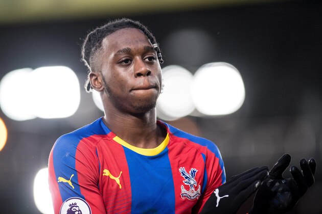 LONDON, ENGLAND - FEBRUARY 09: Aaron Wan-Bissaka of Crystal Palace looks on during the Premier League match between Crystal Palace and West Ham United at Selhurst Park on February 9, 2019 in London, United Kingdom. (Photo by Sebastian Frej/MB Media/Getty Images)