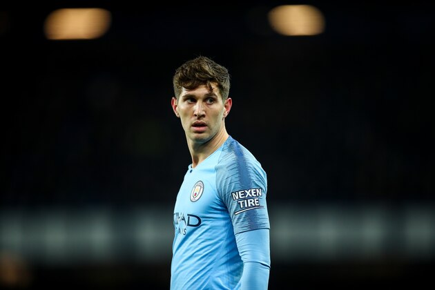 LIVERPOOL, ENGLAND - FEBRUARY 06: John Stones of Manchester City during the Premier League match between Everton FC and Manchester City at Goodison Park on February 6, 2019 in Liverpool, United Kingdom. (Photo by Robbie Jay Barratt - AMA/Getty Images)