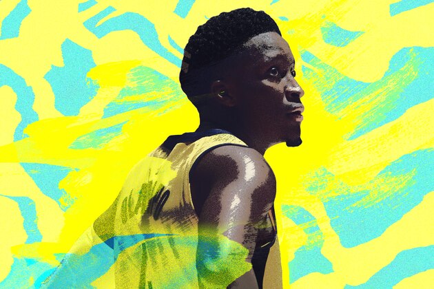 INDIANAPOLIS, IN - JANUARY 19: Victor Oladipo #4 of the Indiana Pacers stretches before the game against the Dallas Mavericks on January 19, 2019 at Bankers Life Fieldhouse in Indianapolis, Indiana. NOTE TO USER: User expressly acknowledges and agrees that, by downloading and/or using this photograph, user is consenting to the terms and conditions of the Getty Images License Agreement. Mandatory Copyright Notice: Copyright 2019 NBAE (Photo by Ron Hoskins/NBAE via Getty Images)