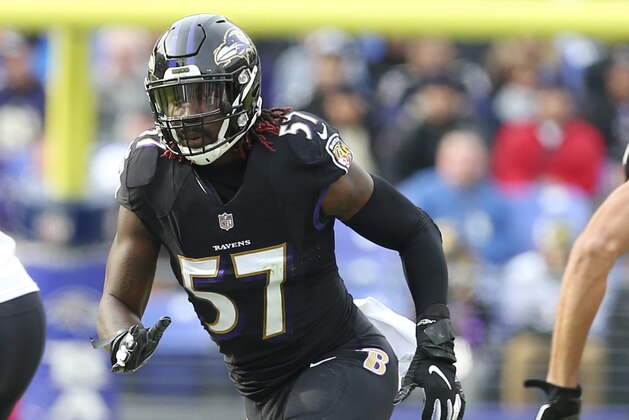 Baltimore Ravens inside linebacker CJ Mosley (57) in action against the Cincinnati Bengals during an NFL football game on Sunday, Nov. 18, 2018, in Baltimore. (AP Photo/Rich Schultz)