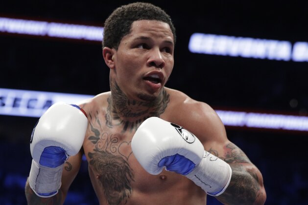 Gervonta Davis fights Francisco Fonseca, of Costa Rica, in a boxing match Saturday, Aug. 26, 2017, in Las Vegas. (AP Photo/Isaac Brekken)